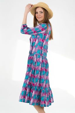 Платье женское из кулирки Софи бирюзовый - Амадэль фото 3