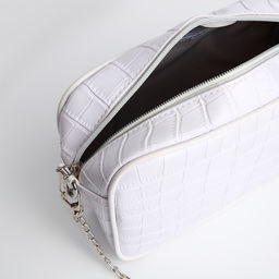 Сумка женская,18*7*14, отд на молнии, цепочка, белый - Simaland фото 5