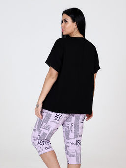 ДК-207 бриджи ДОМАШНИЙ КОСТЮМ (Сиреневая газета) - А-дина фото 5