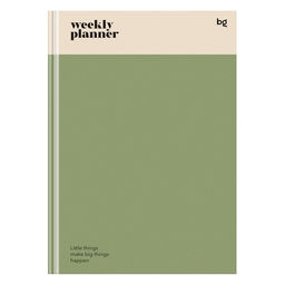Планер школьный тв. об., 1-11 кл., 64л. "Weekly planner. Green" (Пш5т64_лм 06329, BG) матовая ламинация