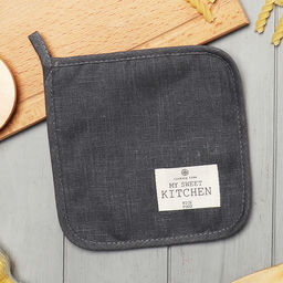 Прихватка Этель ECO light grey, 19х19 см, 100% лён, 245 г/м2