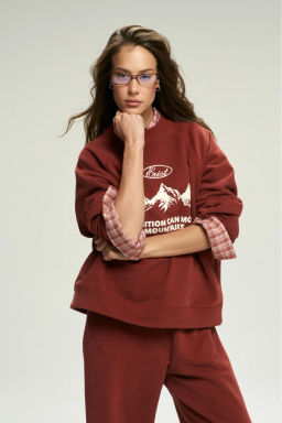 Свитшот базовый Over Terracotta - Erist store фото 5