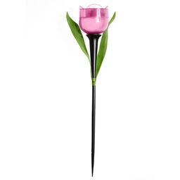 USL-C-451/PT305 PINK TULIP Садовый светильник на солнечной батарее Розовый тюльпан. Белый свет. 1*LR аккумулятор в/к. IP44. TM Uniel.