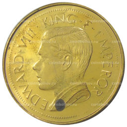 Монетовидный жетон 1 крона 1936 года Золотой Берег (паттерн Едварда VIII)