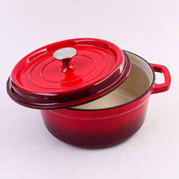 40630 Кастрюля чугун 3,6 л эмаль/покрытие красная MB (х2) - Mayer&boch фото 2