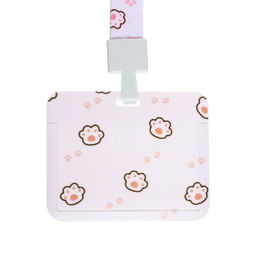 Бейдж горизонтальный Calligrata, «Лапки», внешний размер 100×78 мм, внутренний размер 52×82 мм, на ленте-42 см, пластик