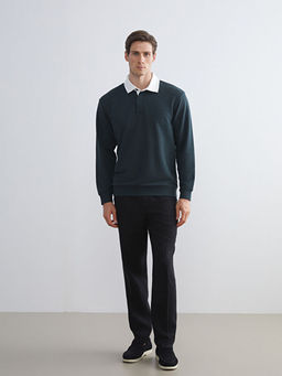 Polo Yaka Erkek Sweatshirt