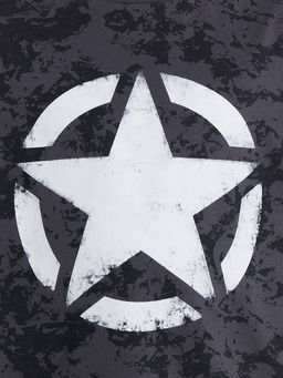 Футболка для мальчиков с принтом в стиле милитари и печатью в виде звезды