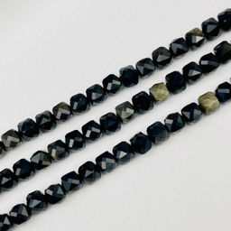 Бусины для украшений из золотистого Обсидиана 37 см