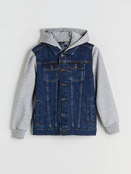 Kap??onlu Erkek ?ocuk Jean Ceket