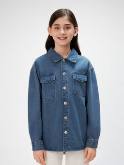 ACOOLA / Куртка джинсовая детская для девочек Rattata голубой