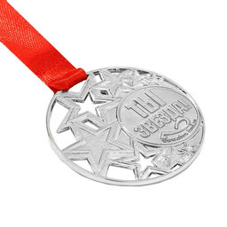 Цена за 2 шт. Медаль под нанесение серебро «Ты звезда», диаметр 5 см, с лентой