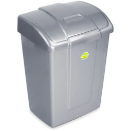 Контейнер для мусора"Форте"23л серебристый С343СРБ