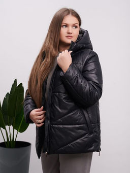Куртка демисезонная Амелия черный - Yollochka фото 5