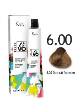 6.00 Темный  блондин Перманентная крем-краска 100 мл Kezy color VIVO