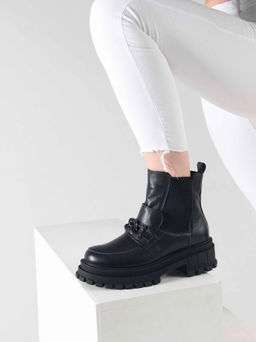 Ботинки 358.5511bl. black /шерсть