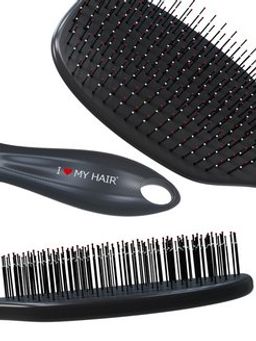 ILMH Spider 1502L Черная Щетка для бережного распутывания волос, 23 см - I love my hair фото 7