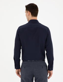 Lacivert Slim Fit Arm_rl_ Uzun Kollu G_mlek