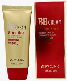 0% ОРГ.СБОР! Солнцезащитный ББ-крем 3W Clinic BB Cream UV Sun Block SPF50+ PA+++(50 мл)
