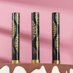 Цена за 2 шт. Свечи фонтаны в торт «Золотой узор», 3 шт., 10 см, горение 30 сек.