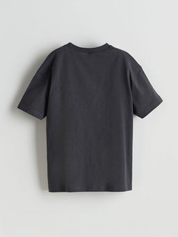 Bisiklet Yaka Batman Bask?l? Erkek ?ocuk Ti??rt