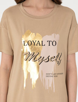 Bej Comfort Fit Ti__rt