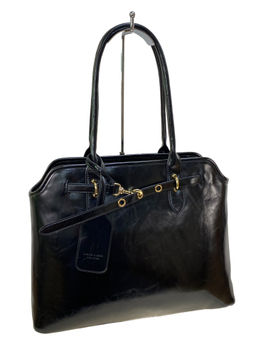 Женская сумка из искусственной кожи, цвет черный