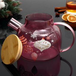 Чайник заварочный новогодний Розовая сказка, 1000 мл - Дорого внимание фото 2