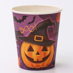 Цена за 6 шт. Стакан одноразовый бумажный «Весёлая тыква», 250 мл , на Хэллоуин