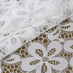 Кружевная эластичная ткань, 180 мм, 2.7±0.5 м, цвет молочный