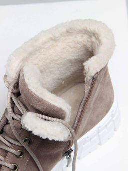 Ботинки 243.212131w. Капучино замша/Мех