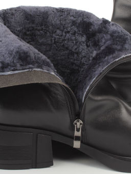ZA4232M BLACK Сапоги зимние женские (натуральная кожа, натуральный мех)