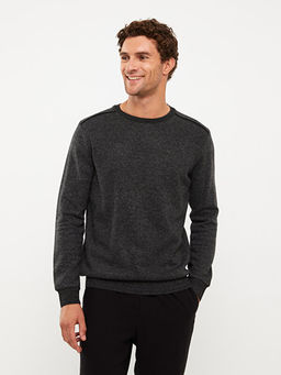 Bisiklet Yaka Uzun Kollu Erkek Sweatshirt