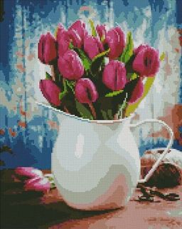 Белый кувшин с тюльпанами - Colibri фото 2