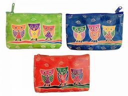 Кошелек под мелочь ручной принт №0606/9 (3шт/уп)