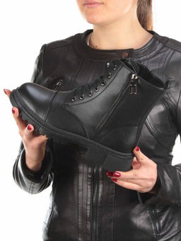 01-5257-1 BLACK Ботинки демисезонные (натуральная кожа, байка) - No name фото 2