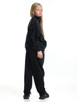 Спортивный костюм для девочки на молнии в школу UD 8023 черный - Mini maxi фото 4