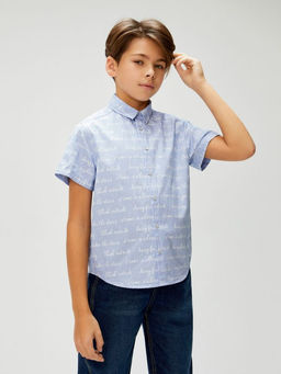 ACOOLA / Сорочка верхняя детская для мальчиков Laval набивка