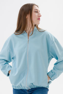 Бомбер из коттон фита аквамарин - Амадэль фото 7