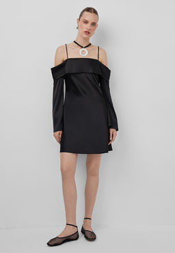 Платье из сатина с открытыми плечами - Mollis фото 2