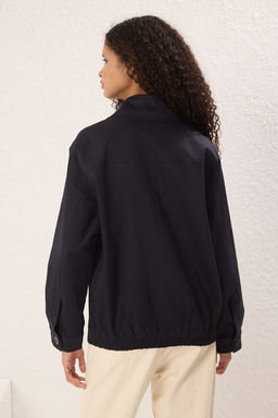 TRENDYOLMILLA Lacivert Oversize Ince Ceket Mont TWOSS25MO00014  фото 4