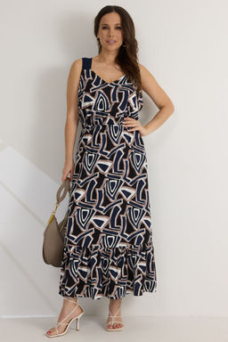 Платье Magia mody 2561 т/синий мультиколор