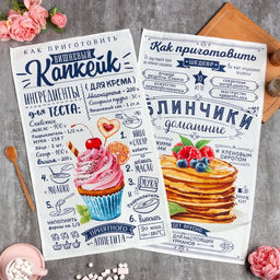 Набор полотенец Этель Капкейк 40х73 см - 2 шт, 100% хлопок, саржа 190 г/м2