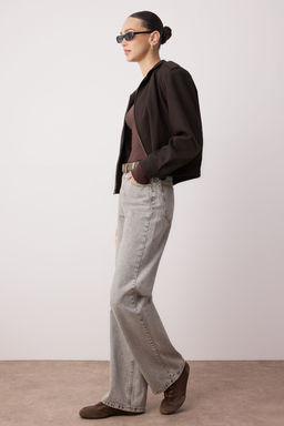 TRENDYOLMILLA Gece Mavisi Yuksek Bel Wide Leg Jeans TWOSS23JE00083  фото 2