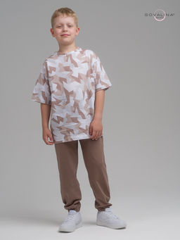 Костюм Daily men бежевая геометрия-какао - Sovalina фото 4