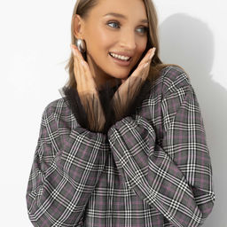 Платье комбинированное с сеткой, Вне формата (эталон) - Charutti фото 3