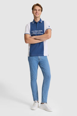 Erkek A__k Lacivert Regular Fit Polo Yaka Ti__rt
