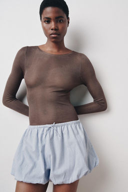 STRIPED CULOTTES SHORTS - Zara фото 3