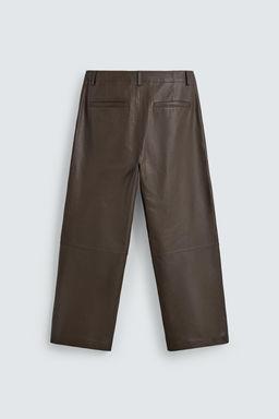 PANTAL?N BALLOON FIT PIEL / Marr?n - Zara фото 7
