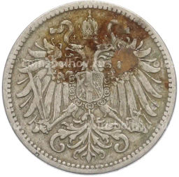 Монета 10 геллеров 1895 года Австрия